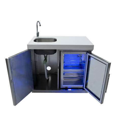 Mont Alpi 38" Stainless Steel Outdoor Bar Center & Reviews Wayfair